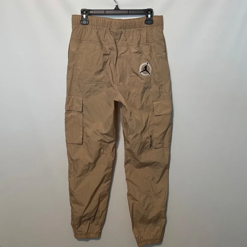 Jordan Flight Club Woven Track Cargo Jogger Pants Mens Medium Beige Tab HV8606